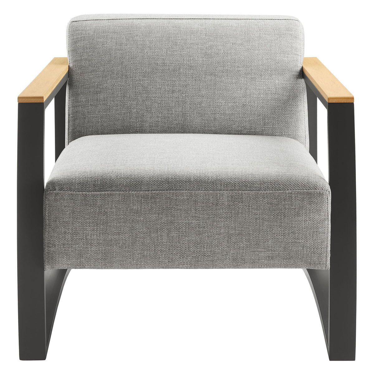 Sauve Outdoor Patio Armchair by Modway – Powder‑Coated Aluminum, Water‑Resistant Cushions & Plastic Wood Armrests