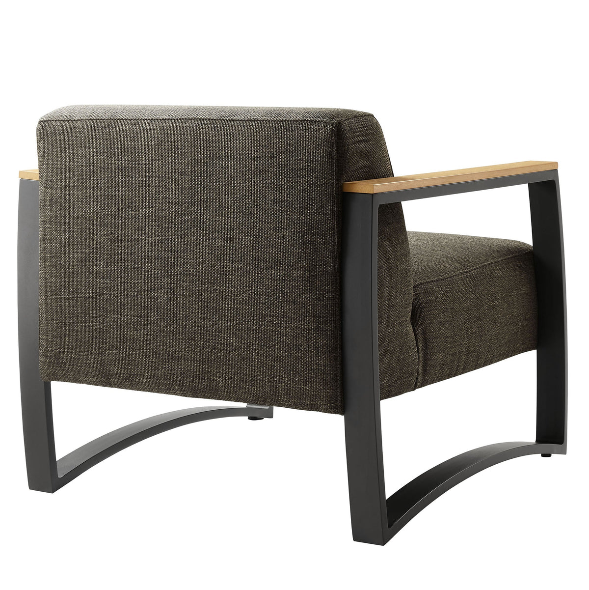 Sauve Outdoor Patio Armchair by Modway – Powder‑Coated Aluminum, Water‑Resistant Cushions & Plastic Wood Armrests