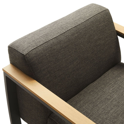 Sauve Outdoor Patio Armchair by Modway – Powder‑Coated Aluminum, Water‑Resistant Cushions & Plastic Wood Armrests