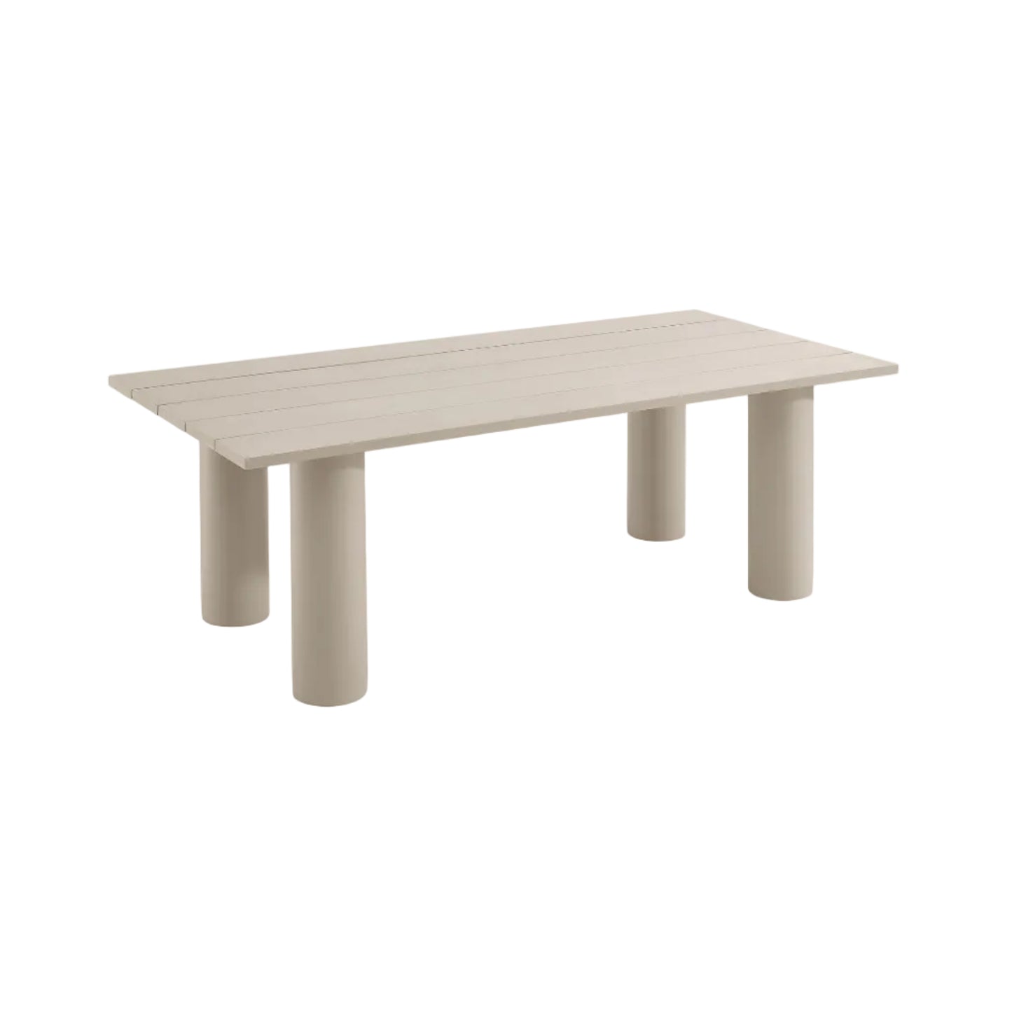 Nautica Outdoor Patio 87" Rectangular Aluminum Dining Table