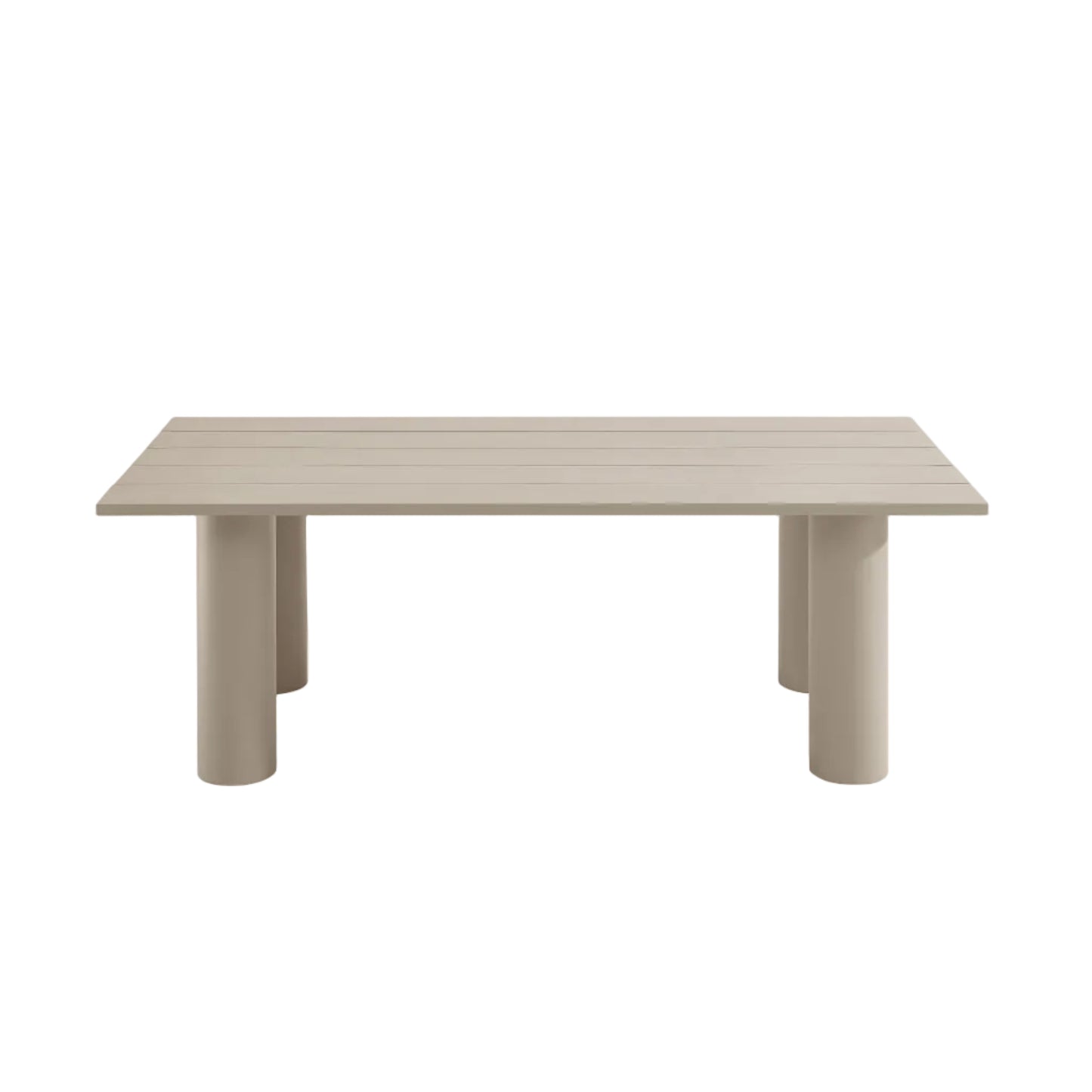 Nautica Outdoor Patio 87" Rectangular Aluminum Dining Table