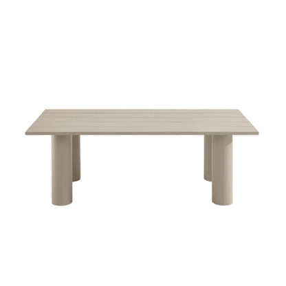 Nautica Outdoor Patio 87" Rectangular Aluminum Dining Table