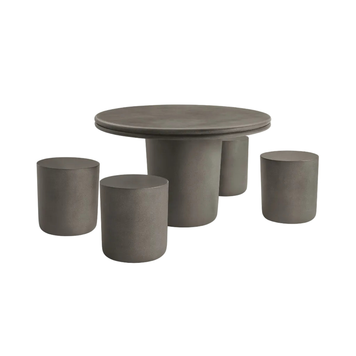 Brion Indoor - Outdoor Patio Concrete 5 Piece Dining Table Set by Modway