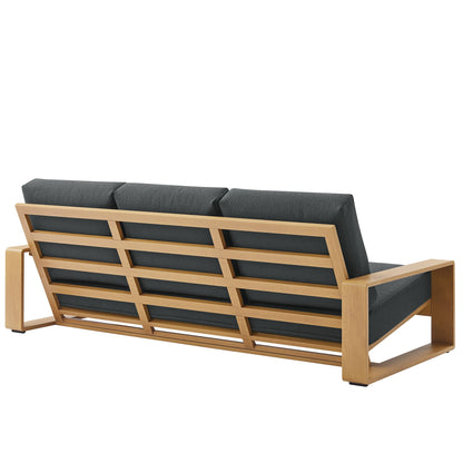 Lirienne 2-Piece Outdoor Patio Aluminum Faux Wood Furniture Set