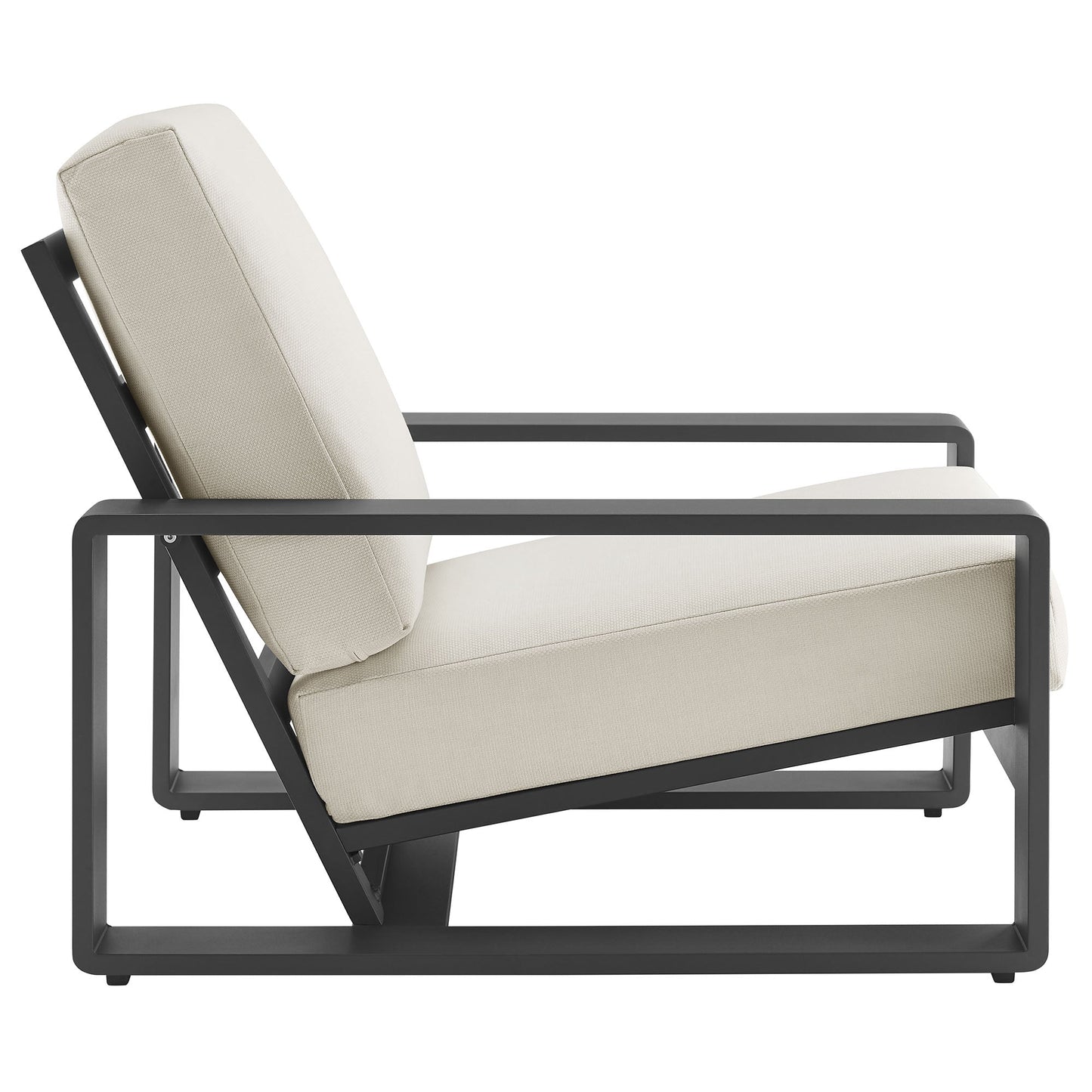 Lirienne Outdoor Patio Aluminum Faux Wood Armchairs Set of 2