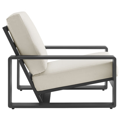 Lirienne Outdoor Patio Aluminum Faux Wood Armchairs Set of 2