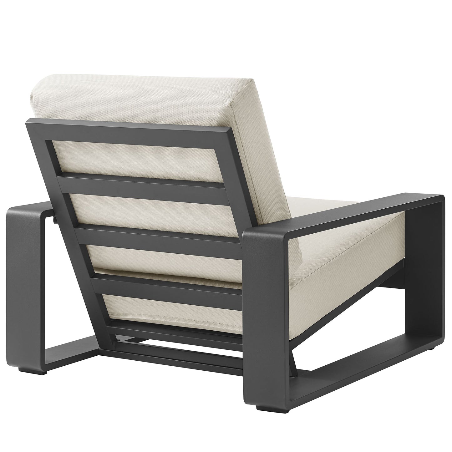 Lirienne Outdoor Patio Aluminum Faux Wood Armchairs Set of 2