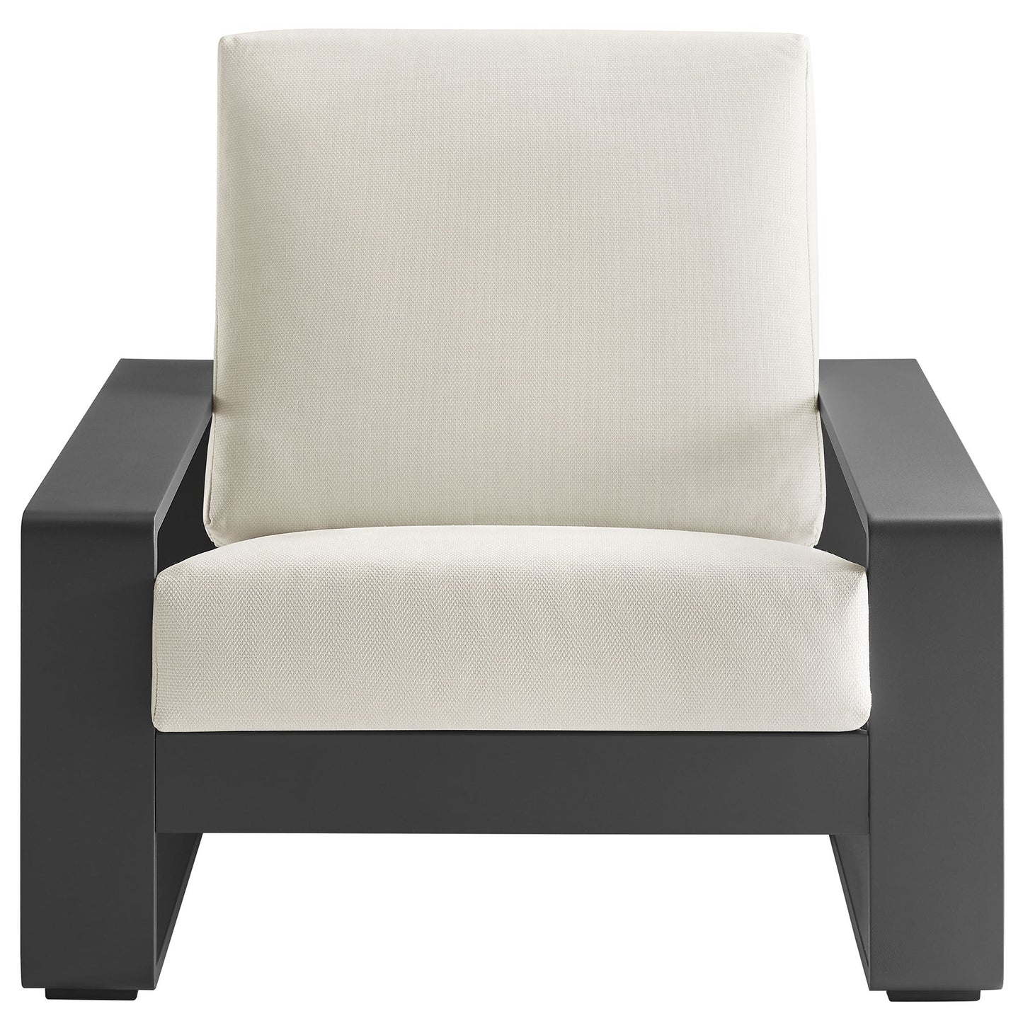 Lirienne Outdoor Patio Aluminum Faux Wood Armchairs Set of 2