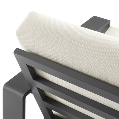 Lirienne Outdoor Patio Aluminum Faux Wood Armchairs Set of 2