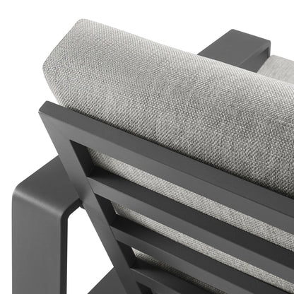 Lirienne Outdoor Patio Aluminum Faux Wood Armchairs Set of 2