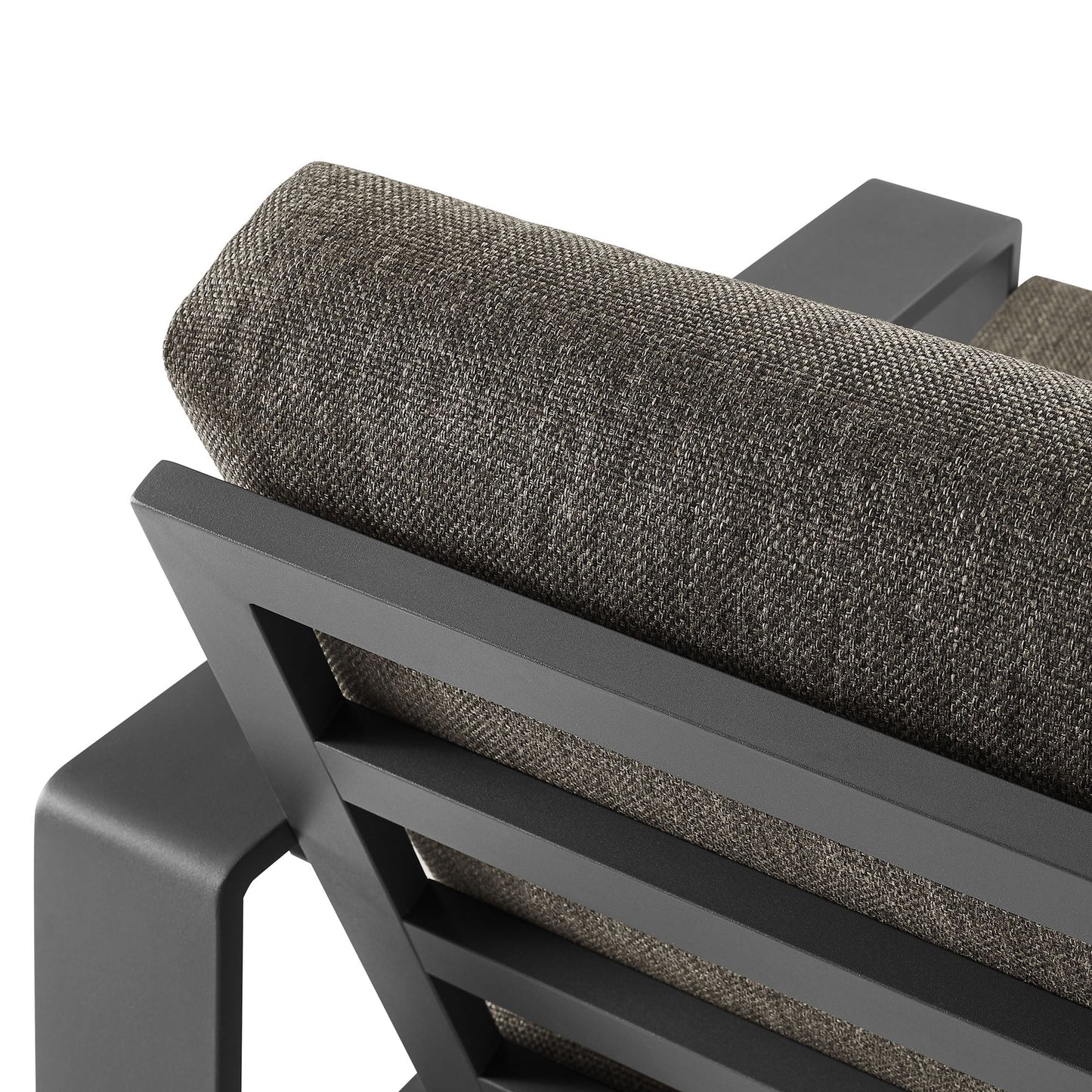 Lirienne Outdoor Patio Aluminum Faux Wood Armchairs Set of 2