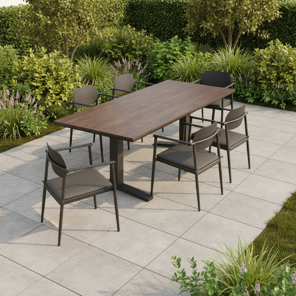 Aeris 7-Piece Outdoor Patio Aluminum Dining Set