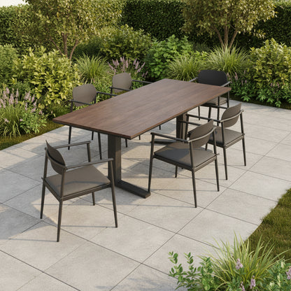 Aeris 7-Piece Outdoor Patio Aluminum Dining Set