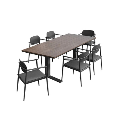Aeris 7-Piece Outdoor Patio Aluminum Dining Set