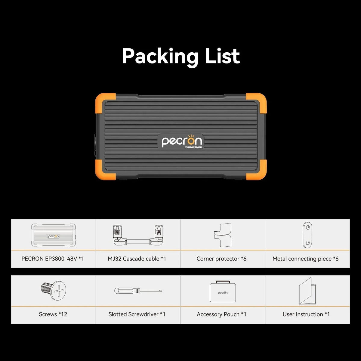 PECRON EP3800-48V Expansion Battery 3840Wh