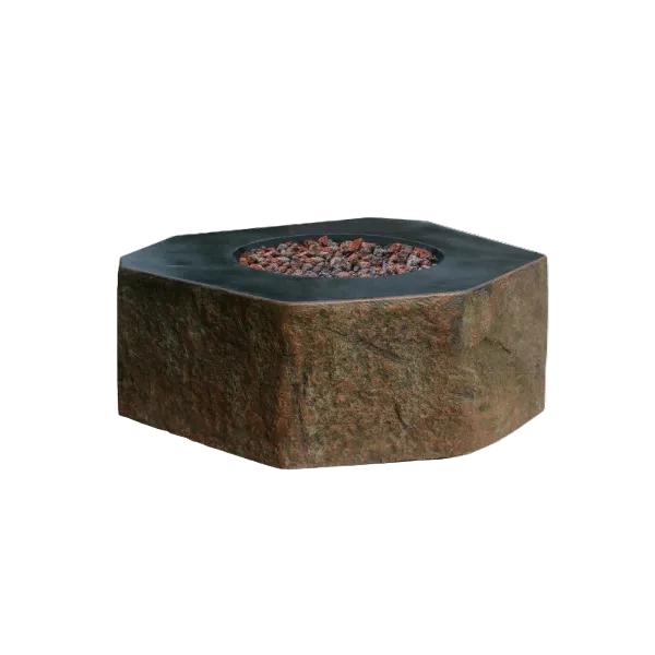 Elementi Columbia 42" Cast Concrete Outdoor Fire Pit – OFG105 (45,000 BTU)