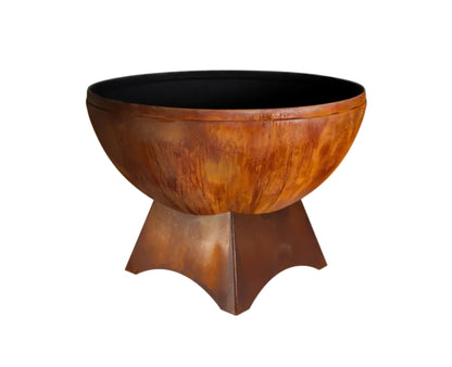 Ohio Flame “Fire Chalice” Artisan Fire Bowl — Handcrafted Carbon Steel with Patina Finish & Standard Base