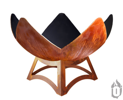 Ohio Flame "Fire Flower" Fire Bowl with Hollow Base (Made In USA)
