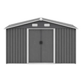 10' x 8' outdoor tool storage shed with metal foundation and lockable door