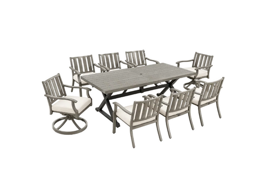 Azur 82.5"  Rectangular Outdoor Dining Set with Sunbrella® Cushions