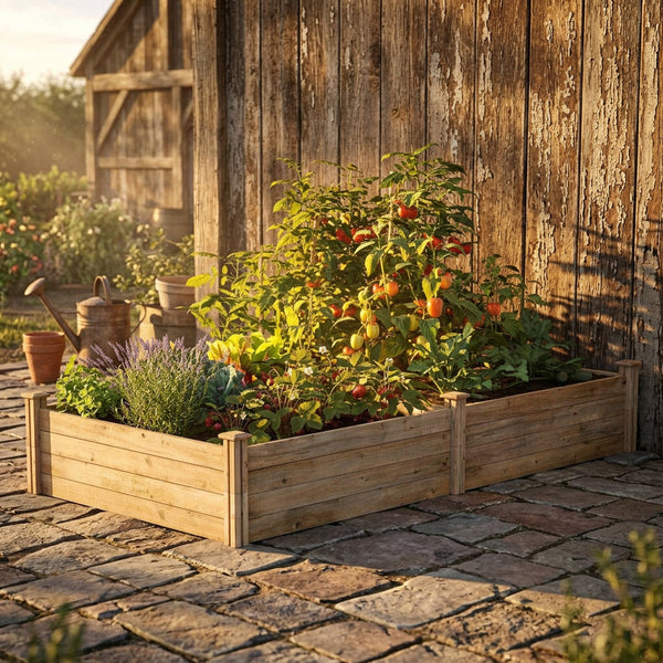 4 ft x 8 ft Cedar Wood Raised Garden Bed - Made in USA
