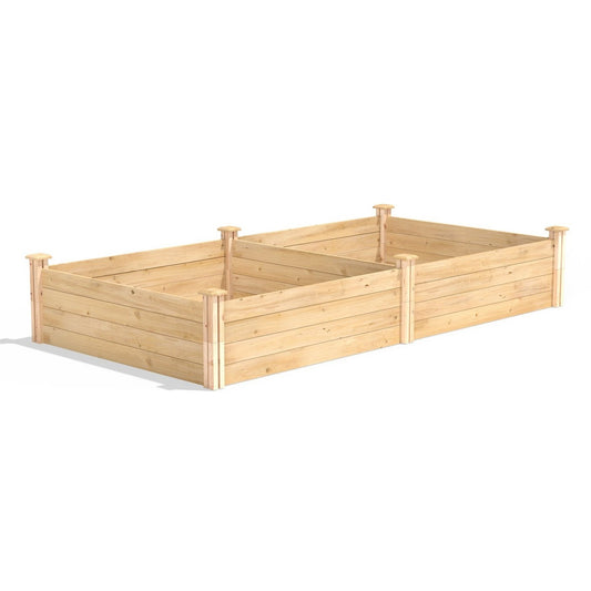 4 ft x 8 ft Cedar Wood Raised Garden Bed - Made in USA