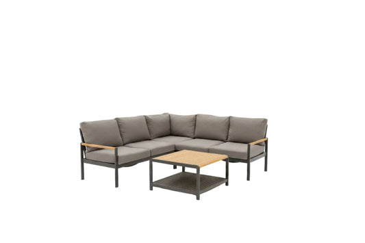 Amber Outdoor Sectional Coffee Set – Modern 3‑Piece Patio Seating with Corner Sofa, Armchair & Coffee Table