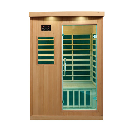 Tremblant 2‑Person Sauna – Canadian Hemlock, Low‑EMF Infrared Heat, Bluetooth Audio & LED Chromatherapy