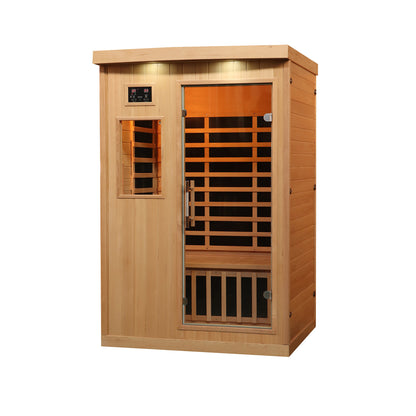 Tremblant 2‑Person Sauna – Canadian Hemlock, Low‑EMF Infrared Heat, Bluetooth Audio & LED Chromatherapy