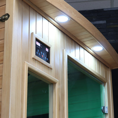 Tremblant 2‑Person Sauna – Canadian Hemlock, Low‑EMF Infrared Heat, Bluetooth Audio & LED Chromatherapy