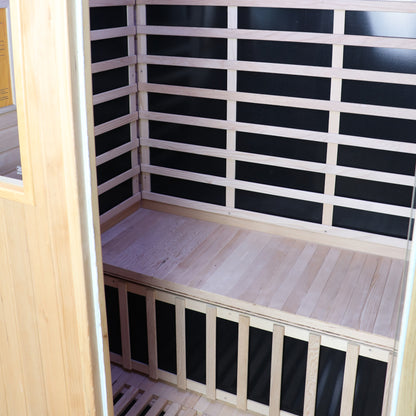 Tremblant 2‑Person Sauna – Canadian Hemlock, Low‑EMF Infrared Heat, Bluetooth Audio & LED Chromatherapy