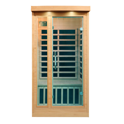 Tremblant 1‑Person Infrared Sauna – Canadian Hemlock, Low‑EMF Panels, Bluetooth Audio & Chromatherapy