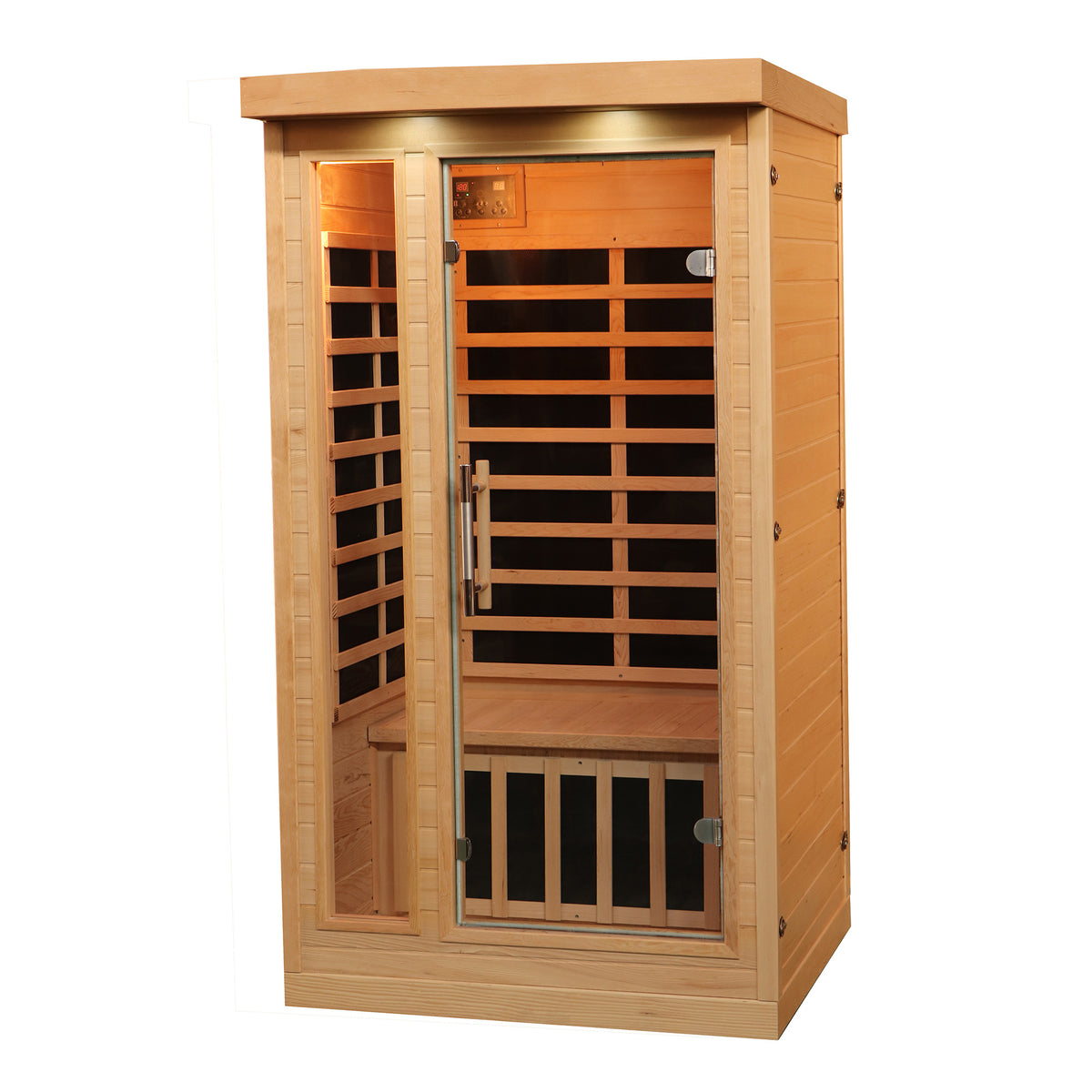 Tremblant 1‑Person Infrared Sauna – Canadian Hemlock, Low‑EMF Panels, Bluetooth Audio & Chromatherapy
