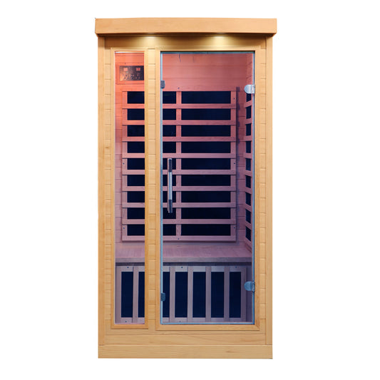 Tremblant 1‑Person Infrared Sauna – Canadian Hemlock, Low‑EMF Panels, Bluetooth Audio & Chromatherapy