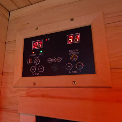 Tremblant 1‑Person Infrared Sauna – Canadian Hemlock, Low‑EMF Panels, Bluetooth Audio & Chromatherapy