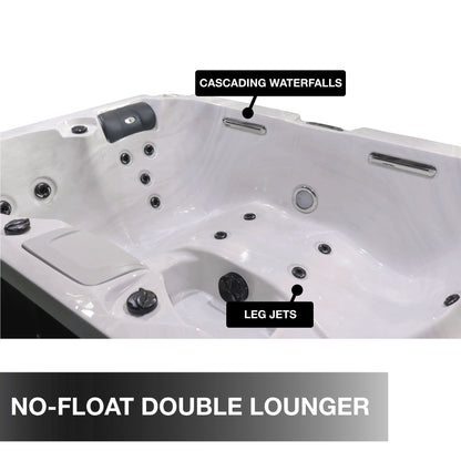 Liberty Spas LYS4000 – 4‑Seat Plug & Play Lounger Spa with Glacier, Ozone & UV Water Purification