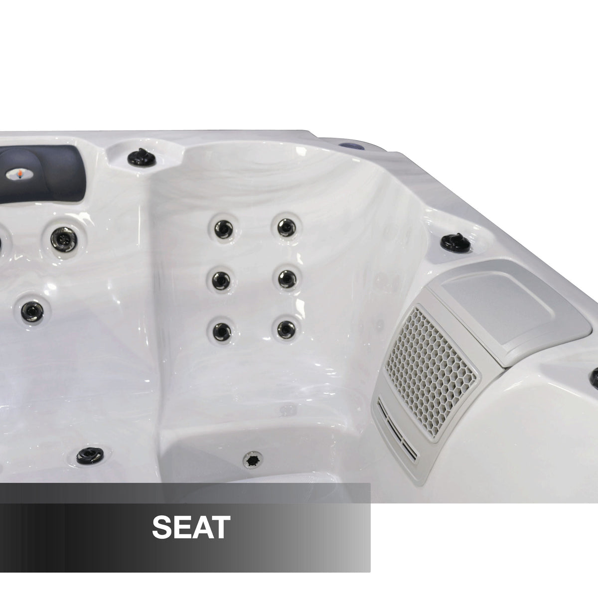 Liberty Spas LYS4000 – 4‑Seat Plug & Play Lounger Spa with Glacier, Ozone & UV Water Purification
