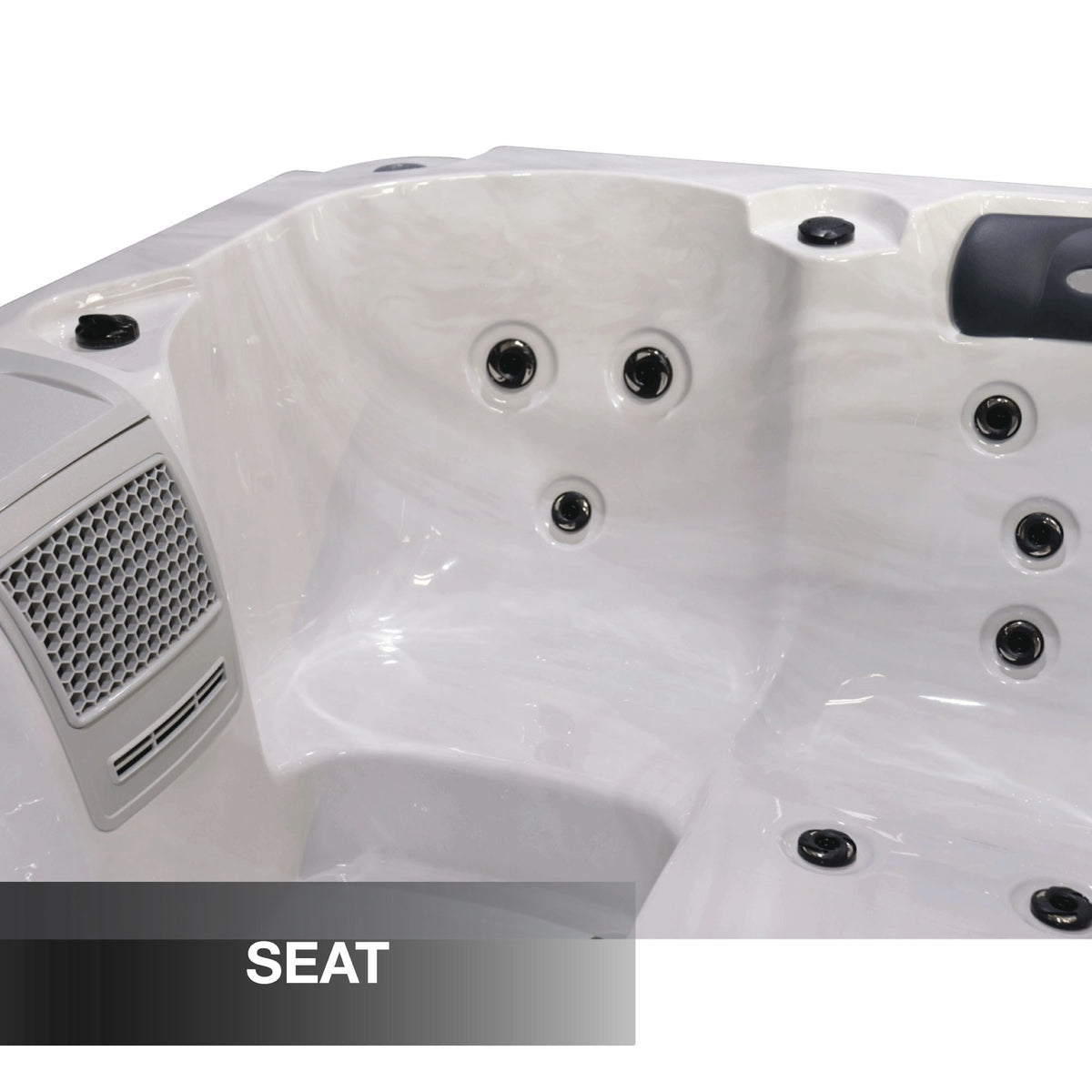 Liberty Spas LYS4000 – 4‑Seat Plug & Play Lounger Spa with Glacier, Ozone & UV Water Purification