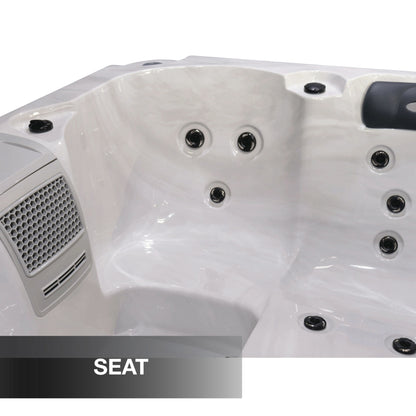 Liberty Spas LYS4000 – 4‑Seat Plug & Play Lounger Spa with Glacier, Ozone & UV Water Purification