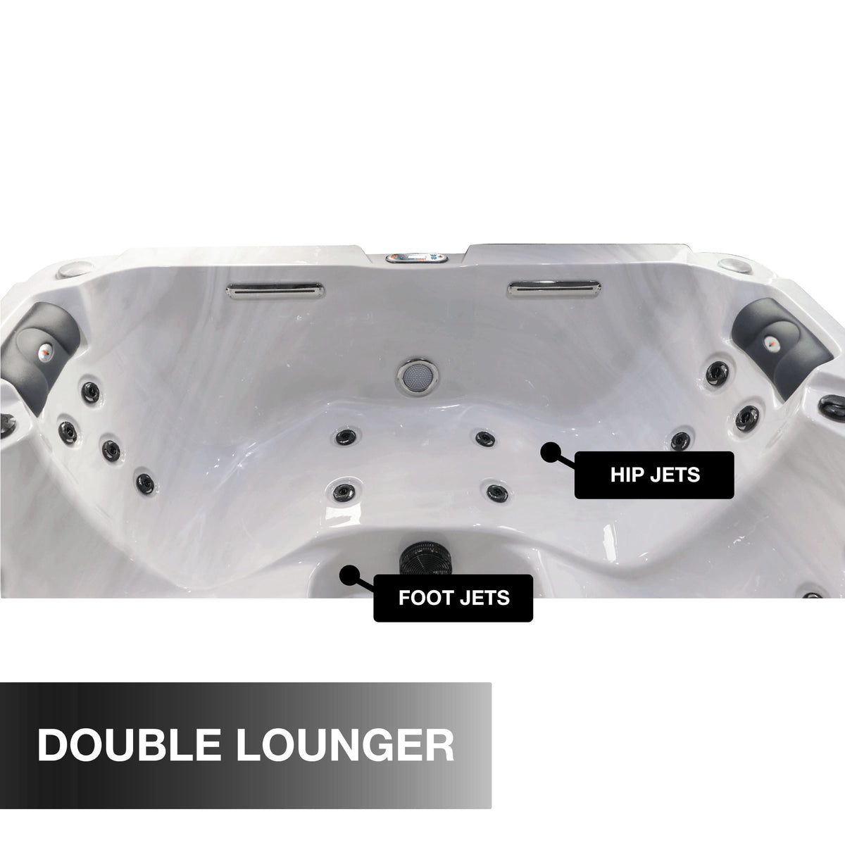 Liberty Spas LYS4000 – 4‑Seat Plug & Play Lounger Spa with Glacier, Ozone & UV Water Purification