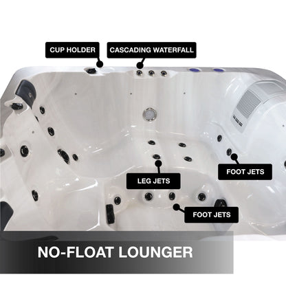 Liberty Spas LYS6000 – 6‑Seat Lounger Spa with Glacier, Ozone & UV Water Purification