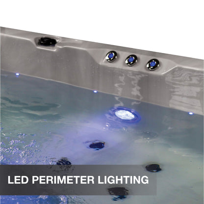 Liberty Spas LYS6000 – 6‑Seat Lounger Spa with Glacier, Ozone & UV Water Purification
