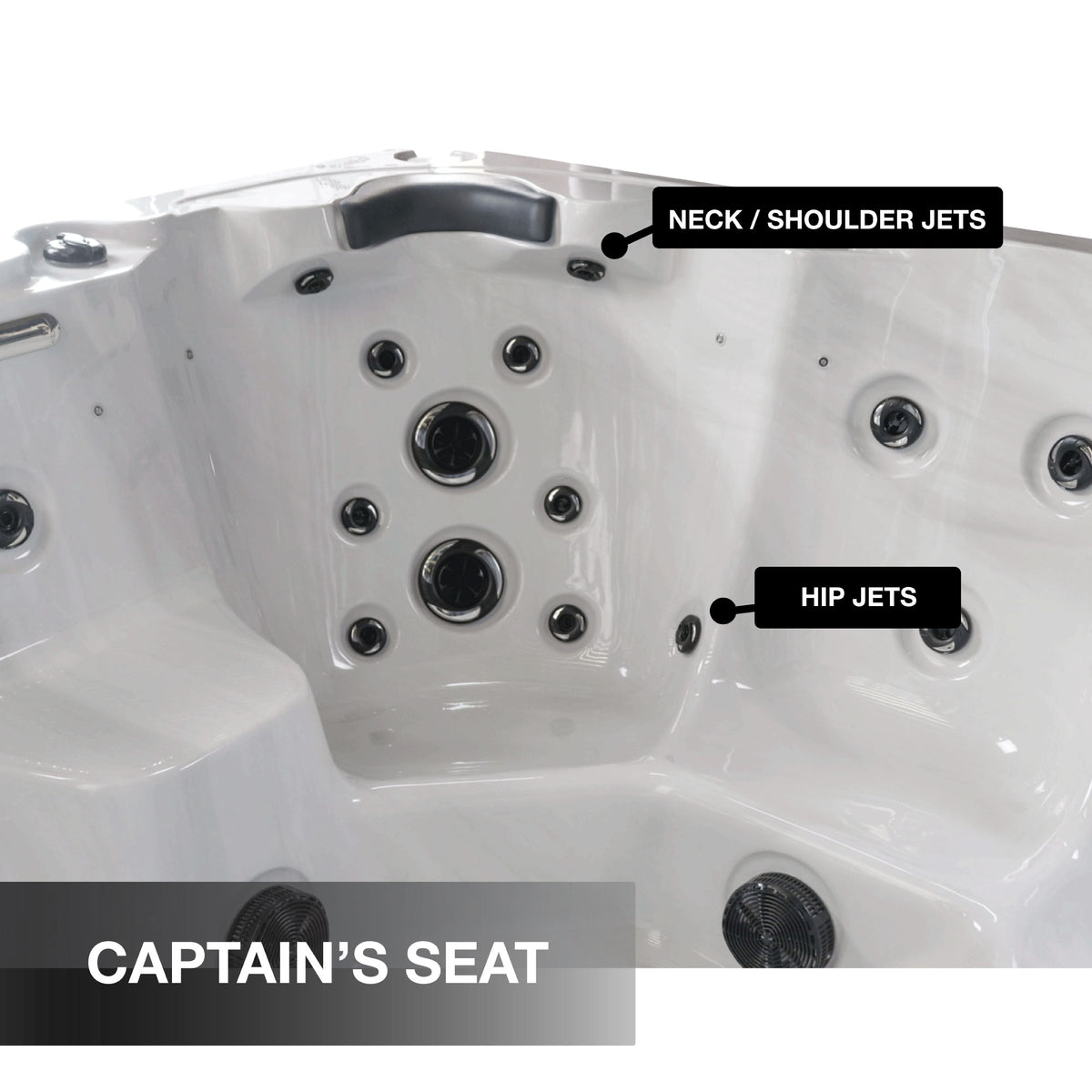 Liberty Spas LYS6000 – 6‑Seat Lounger Spa with Glacier, Ozone & UV Water Purification