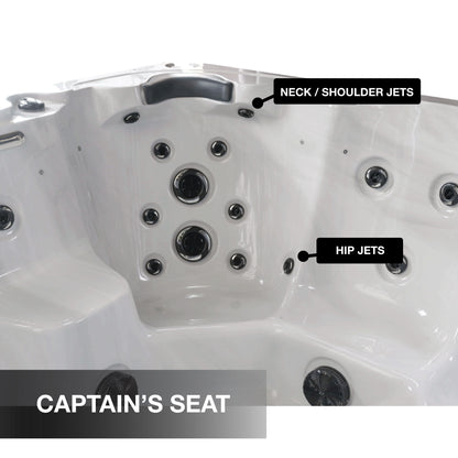 Liberty Spas LYS6000 – 6‑Seat Lounger Spa with Glacier, Ozone & UV Water Purification