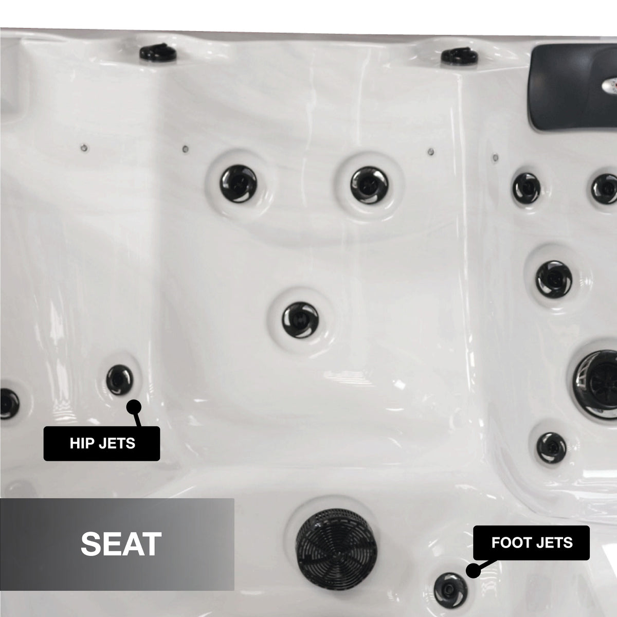 Liberty Spas LYS6000 – 6‑Seat Lounger Spa with Glacier, Ozone & UV Water Purification