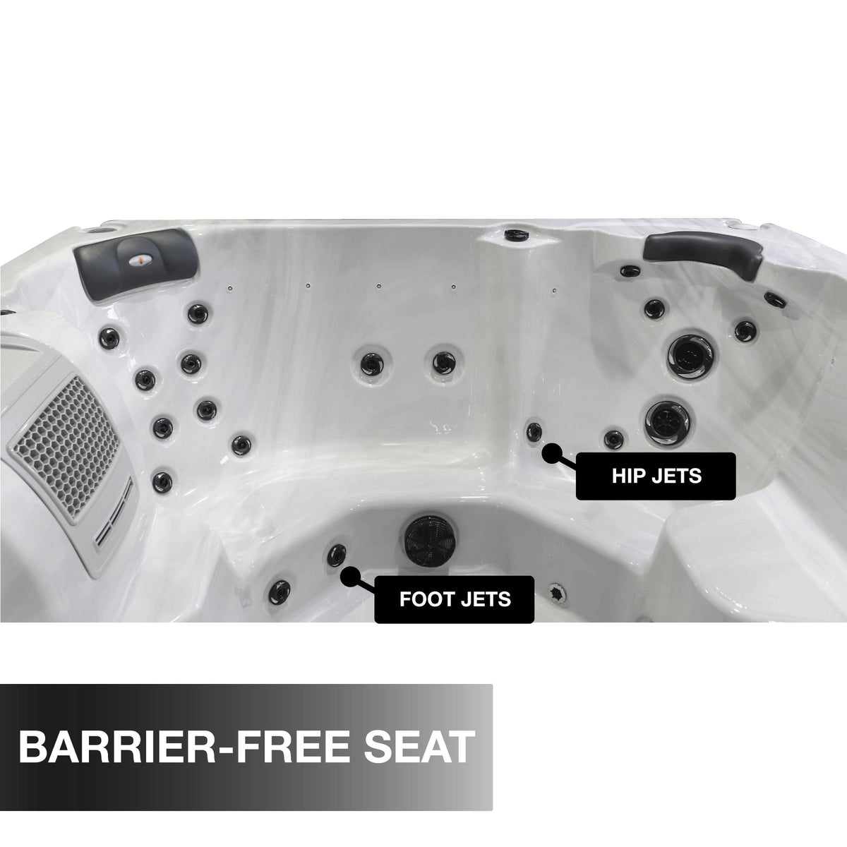 Liberty Spas LYS7000 – 7‑Person Open‑Seating Spa with Glacier, Ozone & UV Water Purification