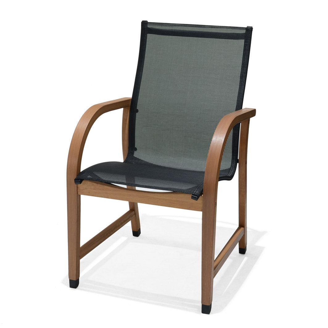 Lifestyle Garden - Manhattan Black Armchair - 4 Piece