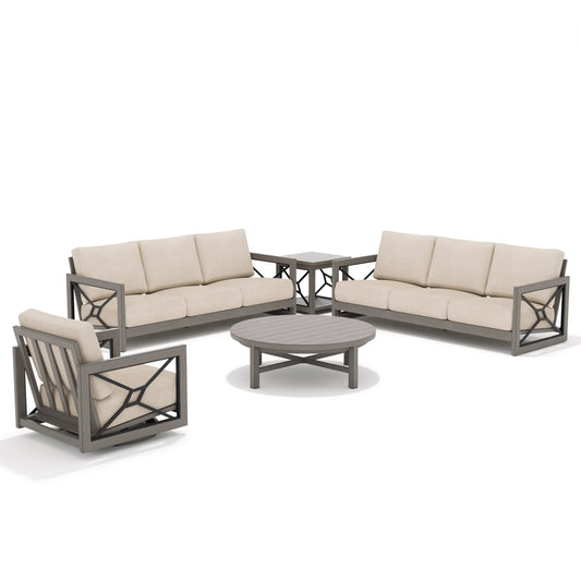 Marindo Aluminum 5-Piece Patio Sectional Set