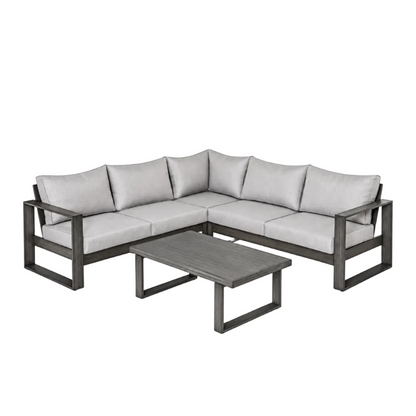 Walsh 4-Piece Aluminum Sectional Sofa Set