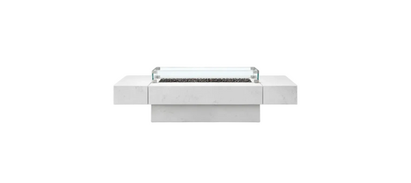 71" Outdoor Fire Pit Table – 60,000 BTU with Glass Wind Guard